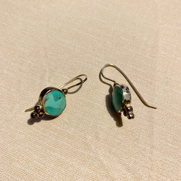 925 Silver Turquoise Earrings - Picture 3 of 3